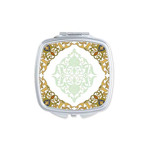 DIYthinker Baroque Modern Flower Pattern Double Sided Compact Mirror - Portable Pocket Makeup Mirror for Travel, Home Vanity & Handbag (Floral Design)