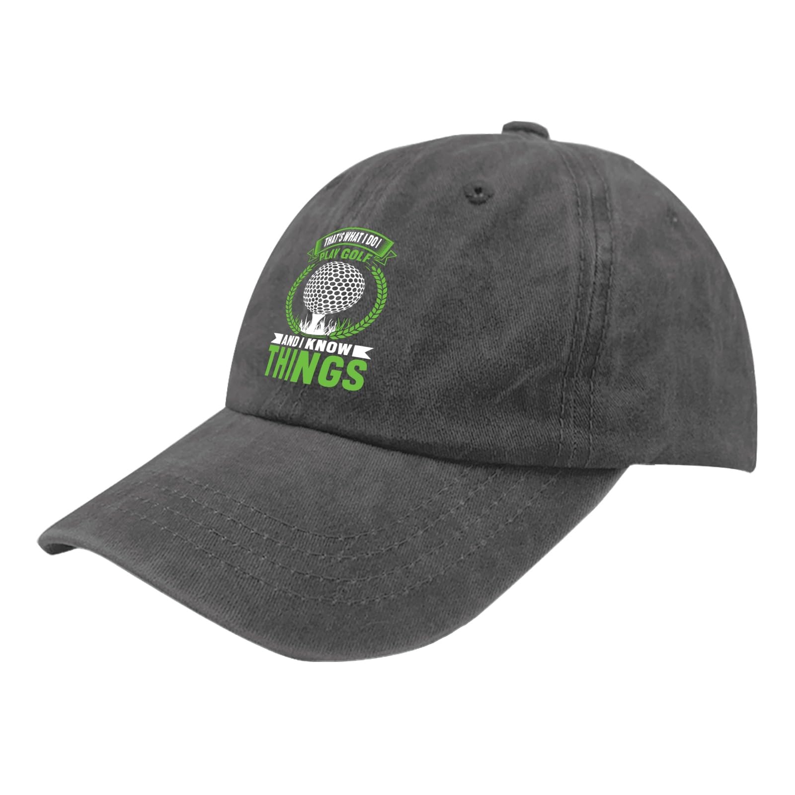 Funny Golf Dad Hat - 'That's What I Do I Play Golf & Know Things' Baseball Cap for Men & Women | Perfect Golf Course Accessory & Casual Wear