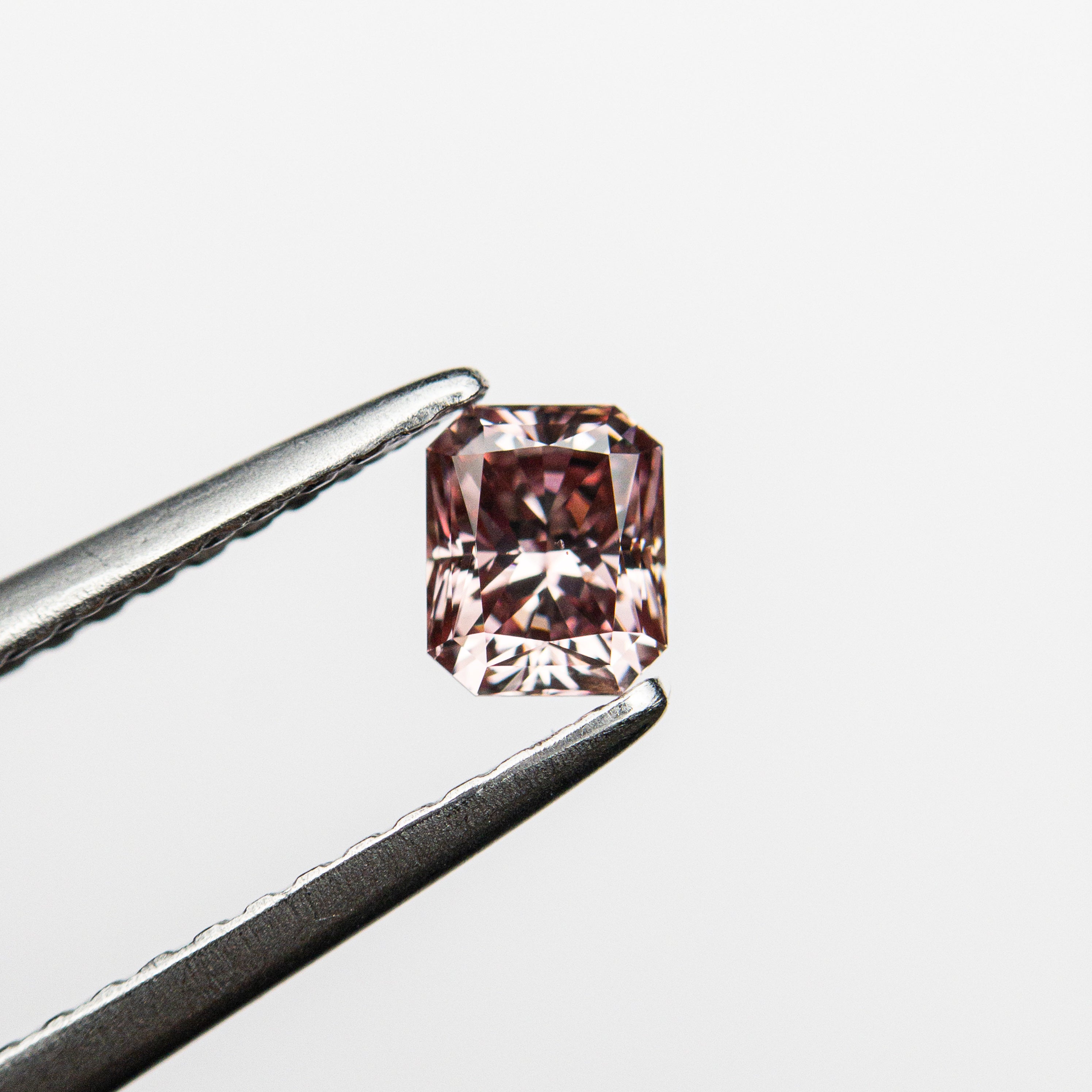 0.35ct GIA Certified Fancy Deep Pink SI1 Diamond - 4.40x3.60x2.73mm Cut Corner Rectangle Brilliant Cut for Engagement Rings & Fine Jewelry