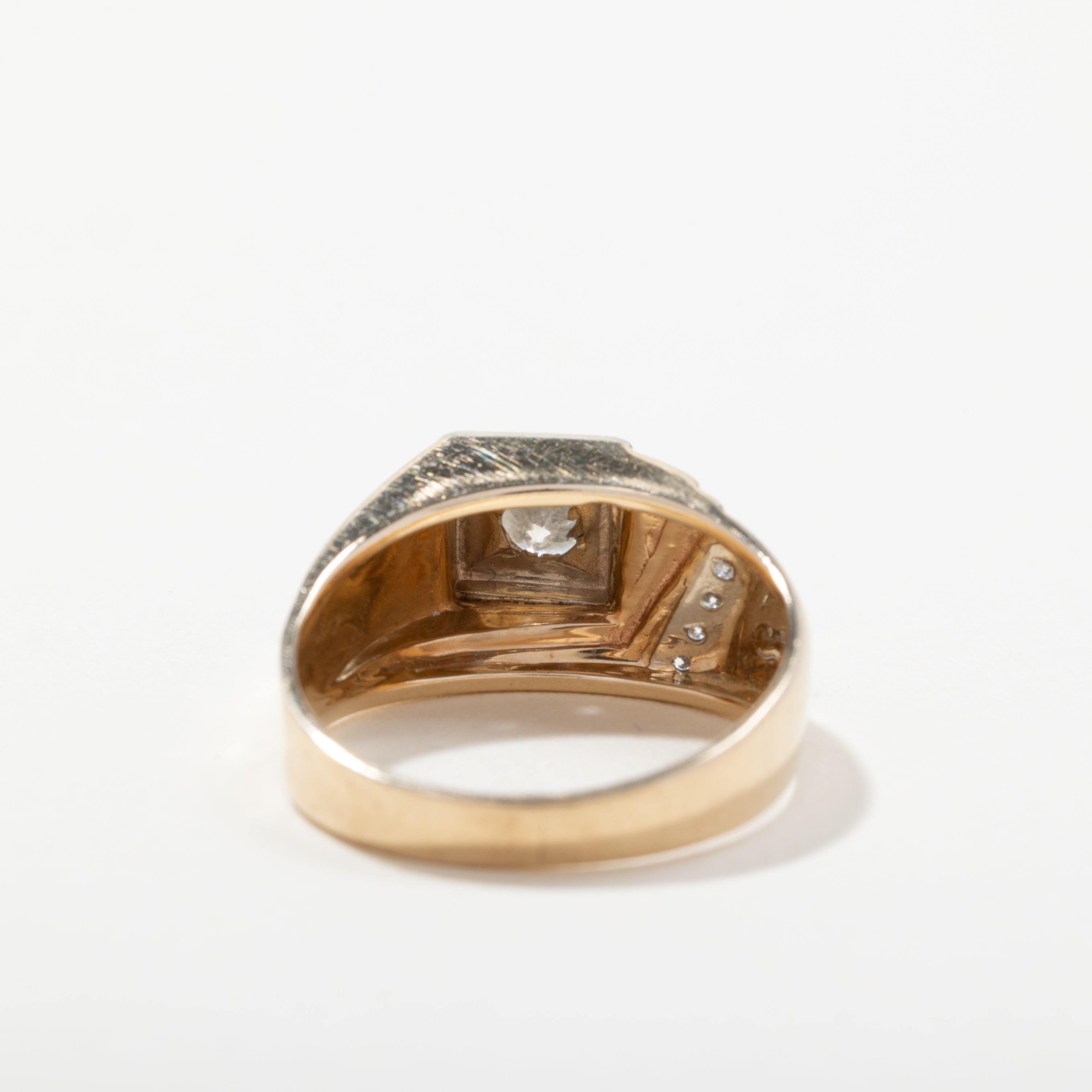 10K Yellow & White Gold Diamond Ring | 0.44ctw | Size 8 | Wedding, Engagement & Anniversary Gift for Women