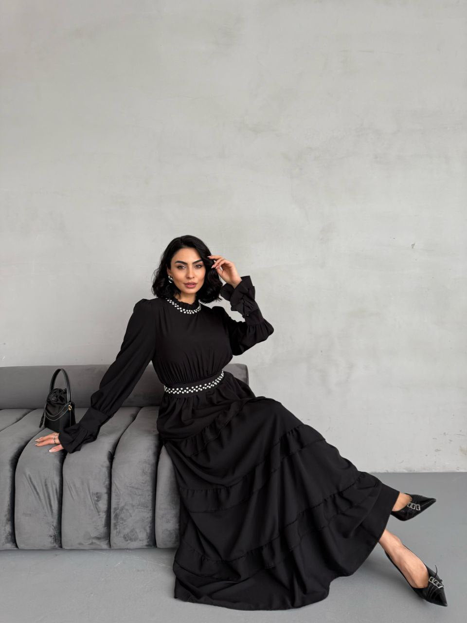 Elegant Black Long Maxi Dress for Women - Perfect for Evening Parties, Weddings & Special Occasions