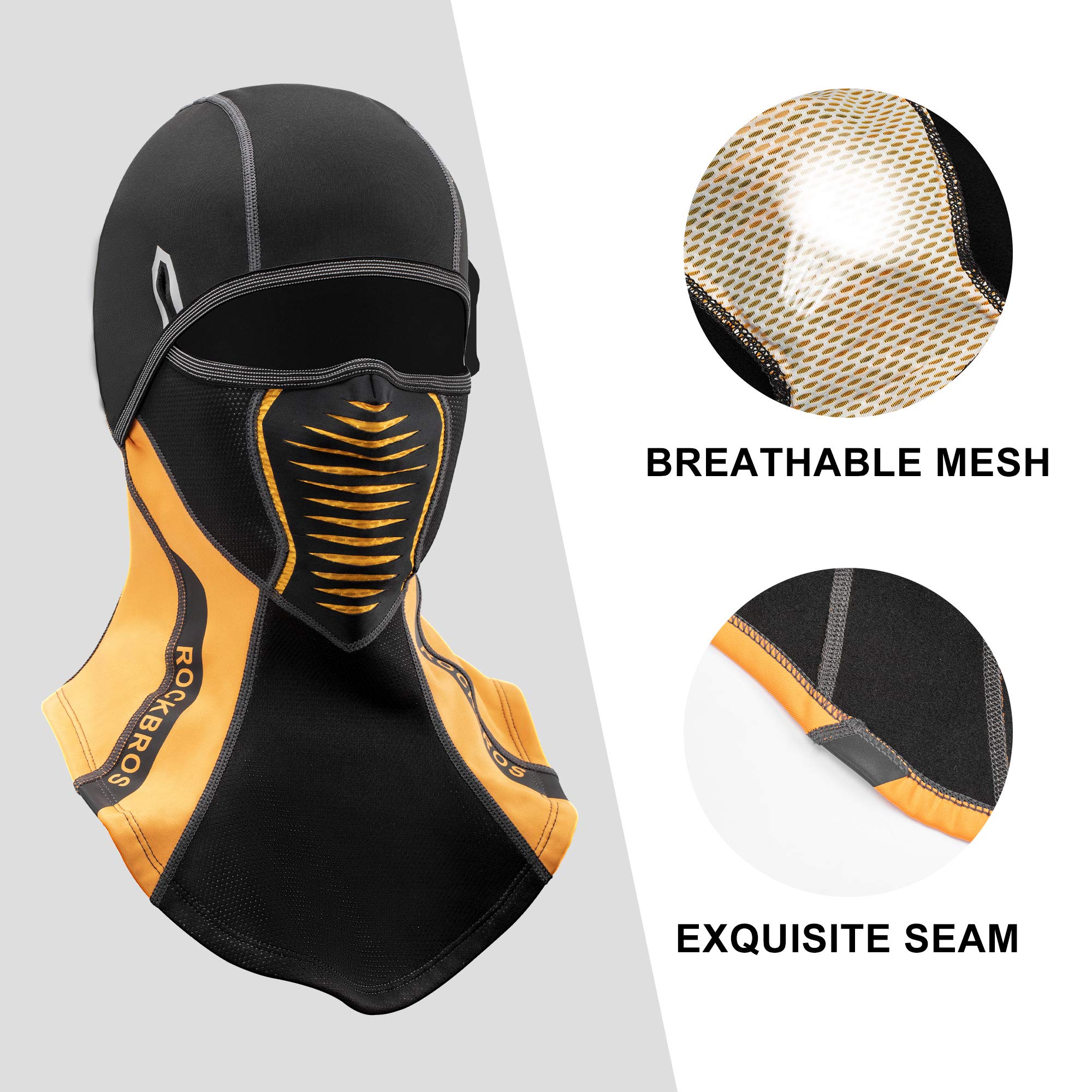 ROCKBROS Ski Mask - Windproof Fleece Thermal Balaclava for Men & Women - Cold Weather Face Cover for Skiing, Snowboarding, Cycling & Outdoor Activities