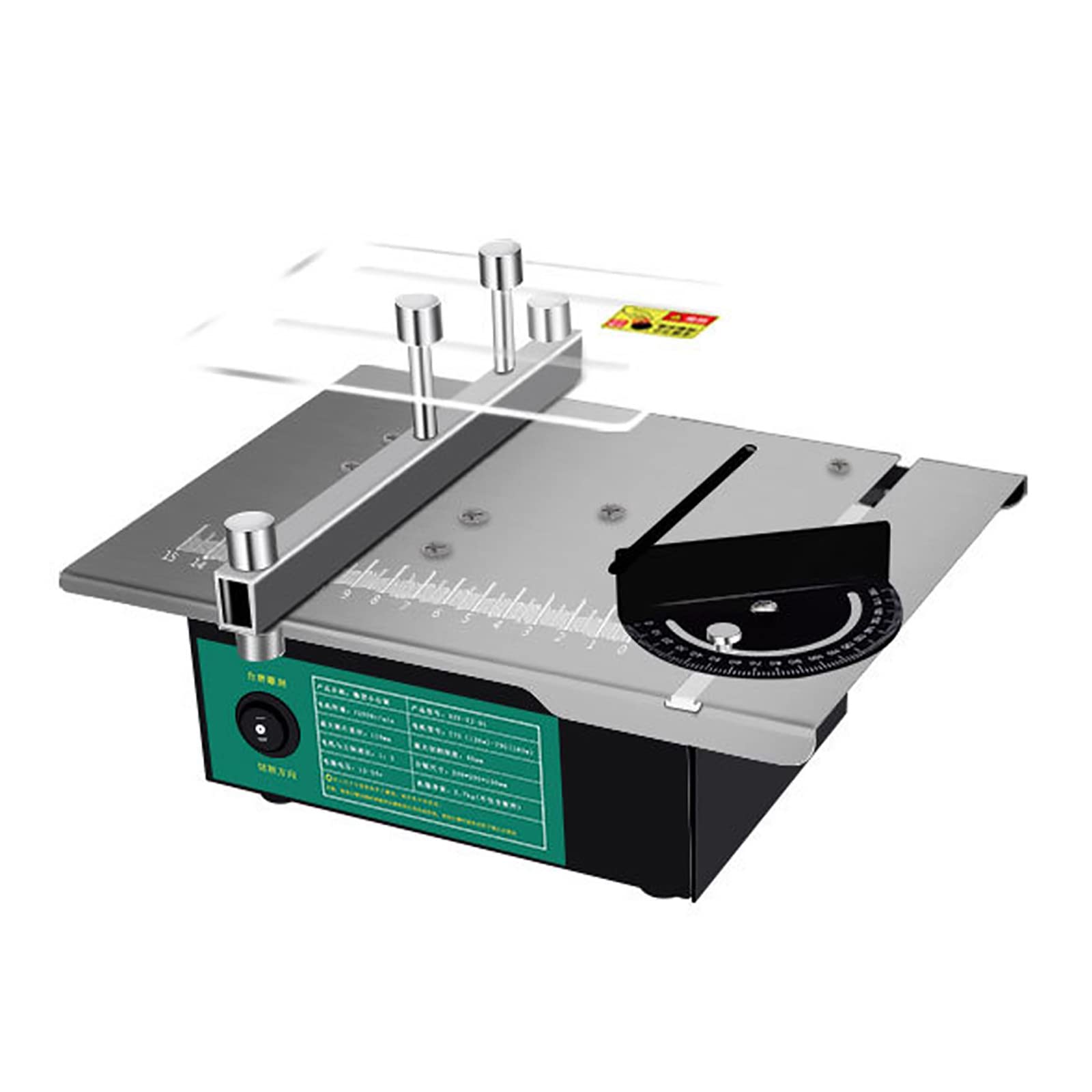 Mini Table Saw - Adjustable 0-90° Electric Desktop Saw with 2000-12000 RPM for DIY Woodworking, Crafting & Home Improvement Projects - Perfect for Cutting, Grinding & Precision Woodwork in Your Workshop or Garage