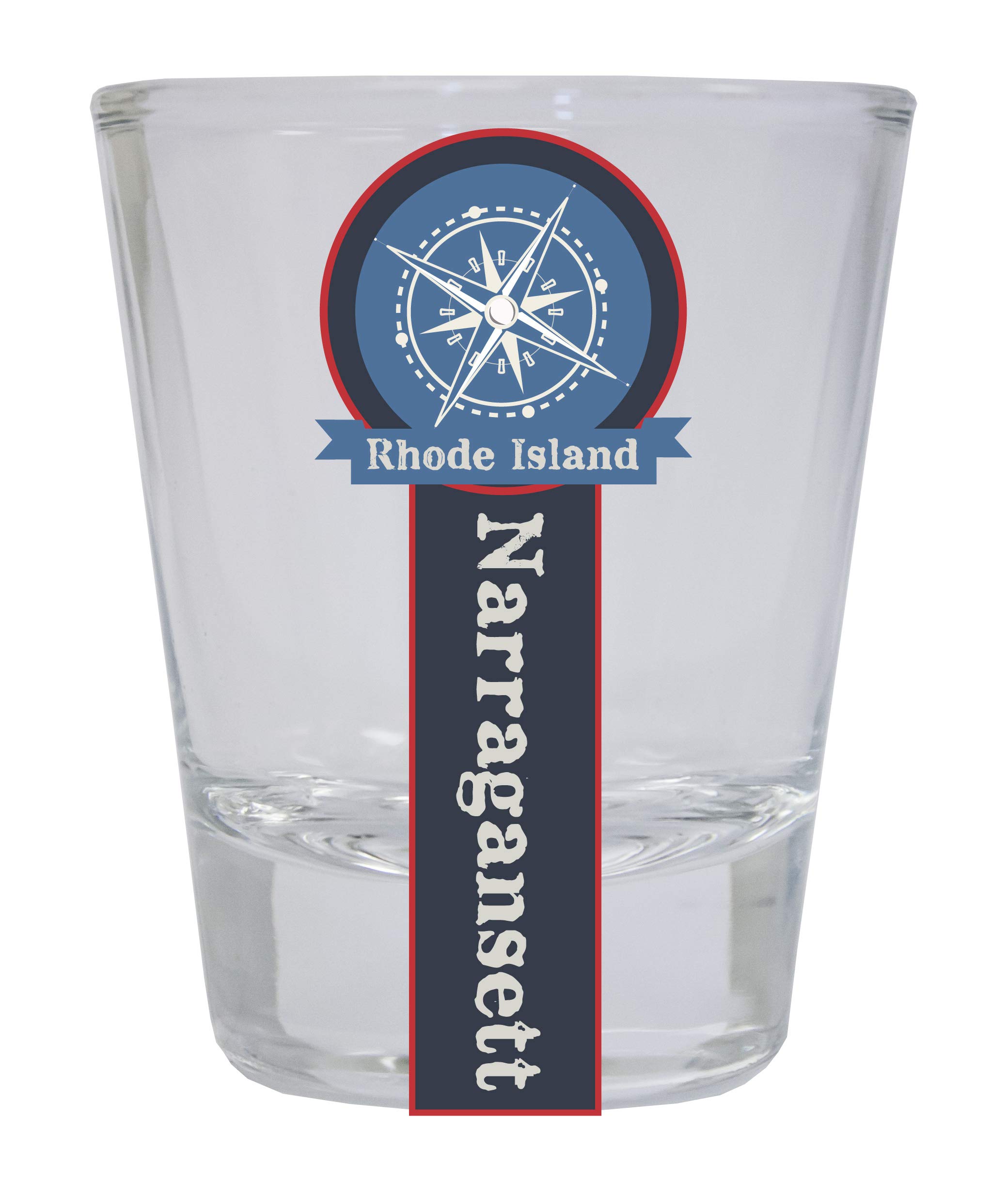 Narragansett Rhode Island Nautical Themed Shot Glass - Perfect for Souvenirs, Gifts & Coastal Home Decor