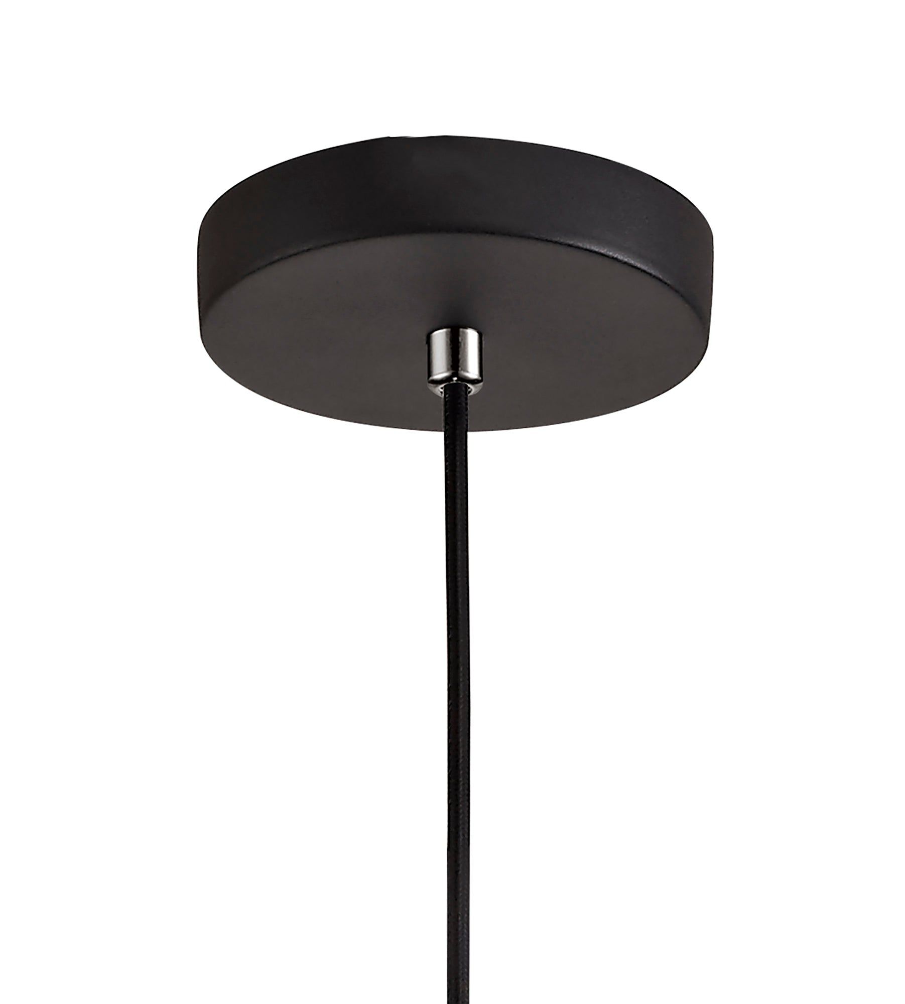 Beres Single Pendant Light Fixture - E27 Socket, Black & Clear Glass Shade - Perfect for Kitchen Island, Dining Room or Bedroom Lighting