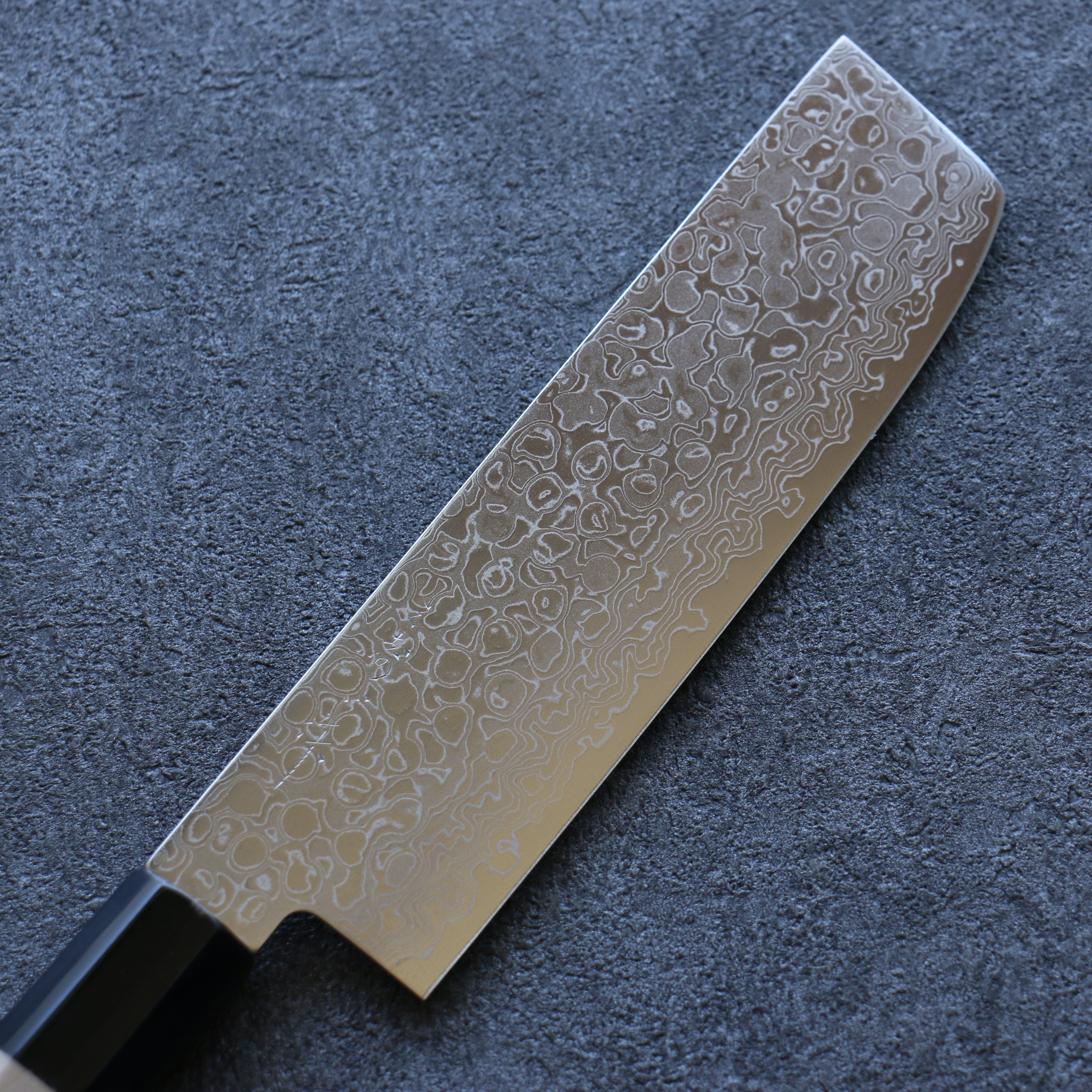 Premium Misuzu AUS10 Damascus Steel Nakiri Knife 165mm - Japanese Kitchen Knife with Magnolia Wood Handle - Perfect for Slicing Vegetables, Herbs & Sushi Preparation