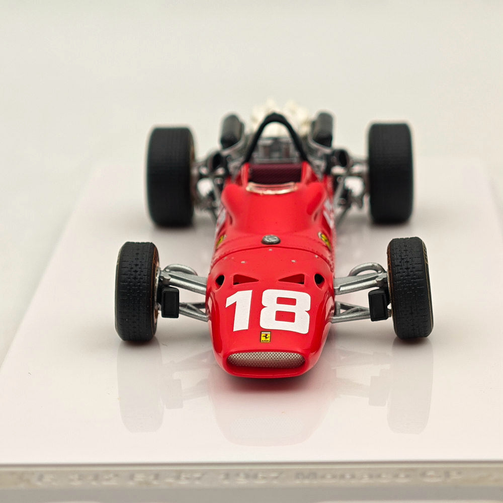 1/43 Scale Tecnomodel Ferrari 312 F1 67 1967 #18 Monaco GP Amon Bandini Tracks Resin Diecast Model Car - Perfect for Collectors, Display, and Racing Enthusiasts