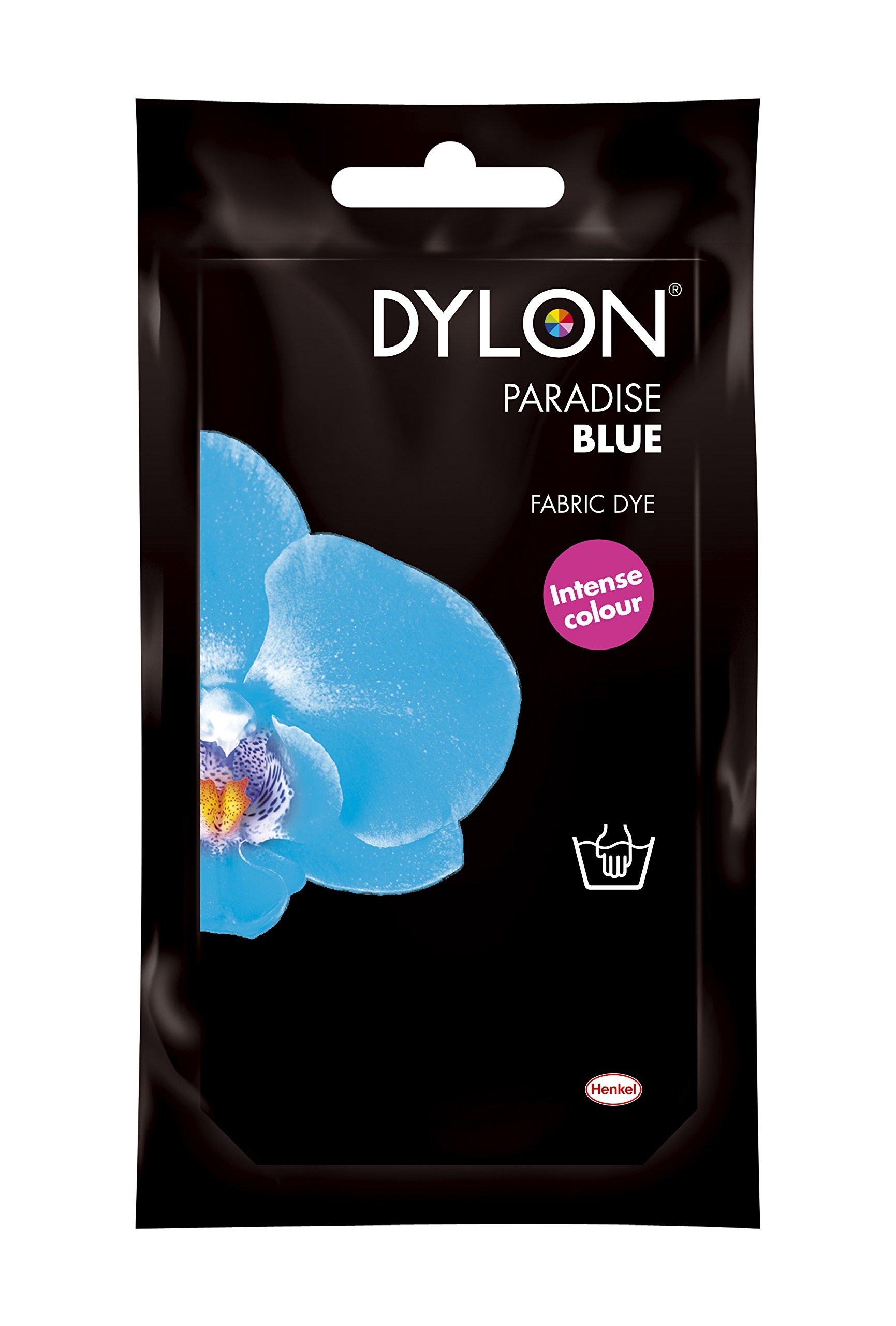 Dylon Hand Fabric Dye - Paradise Blue | Permanent Fabric Color for DIY Clothes, Curtains & Home Decor | Perfect for Reviving Old Garments & Craft Projects