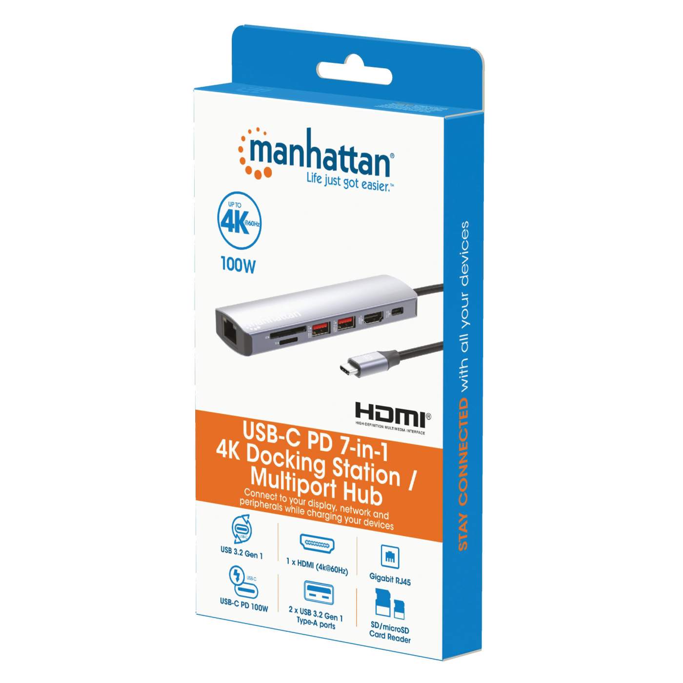 7-in-1 USB C Docking Station with 4K HDMI, PD Charging & Multiport Hub - Perfect for MacBook, Windows Laptops & Home Office Setup