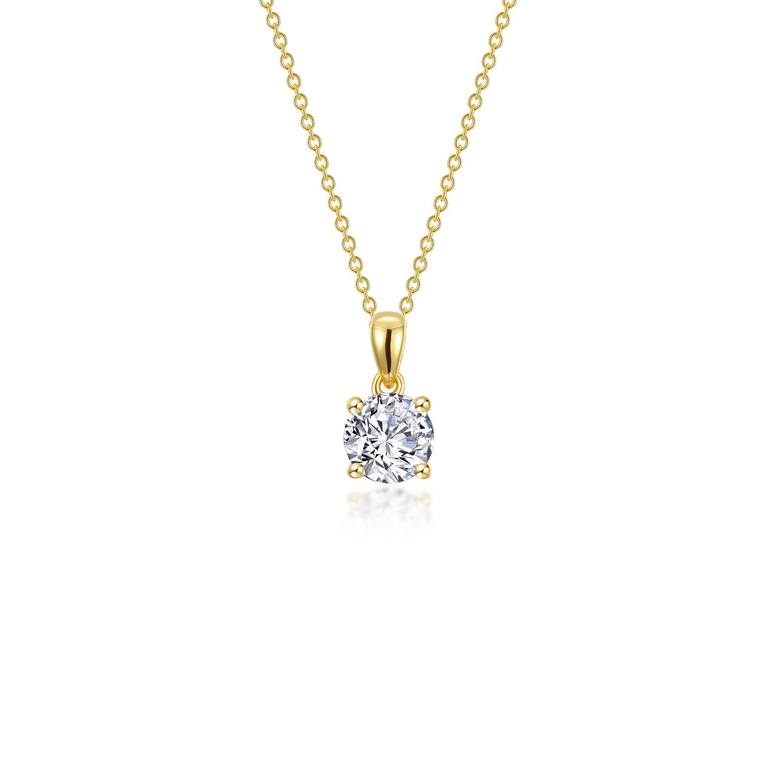 0.65 CTW 4 Prong Solitaire Necklace - Diamond Pendant for Women, 14K White Gold Fine Jewelry - Perfect for Anniversary, Valentine's Day & Special Occasions