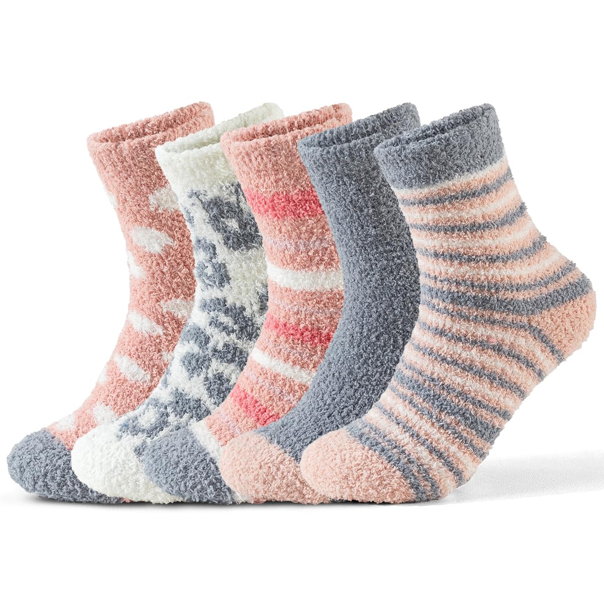 Women's Fuzzy Slipper Socks - Ultra Soft Fluffy Warm Cozy Winter Socks for Indoor & Outdoor Use - Perfect for Home, Office, Yoga and Cold Weather Comfort