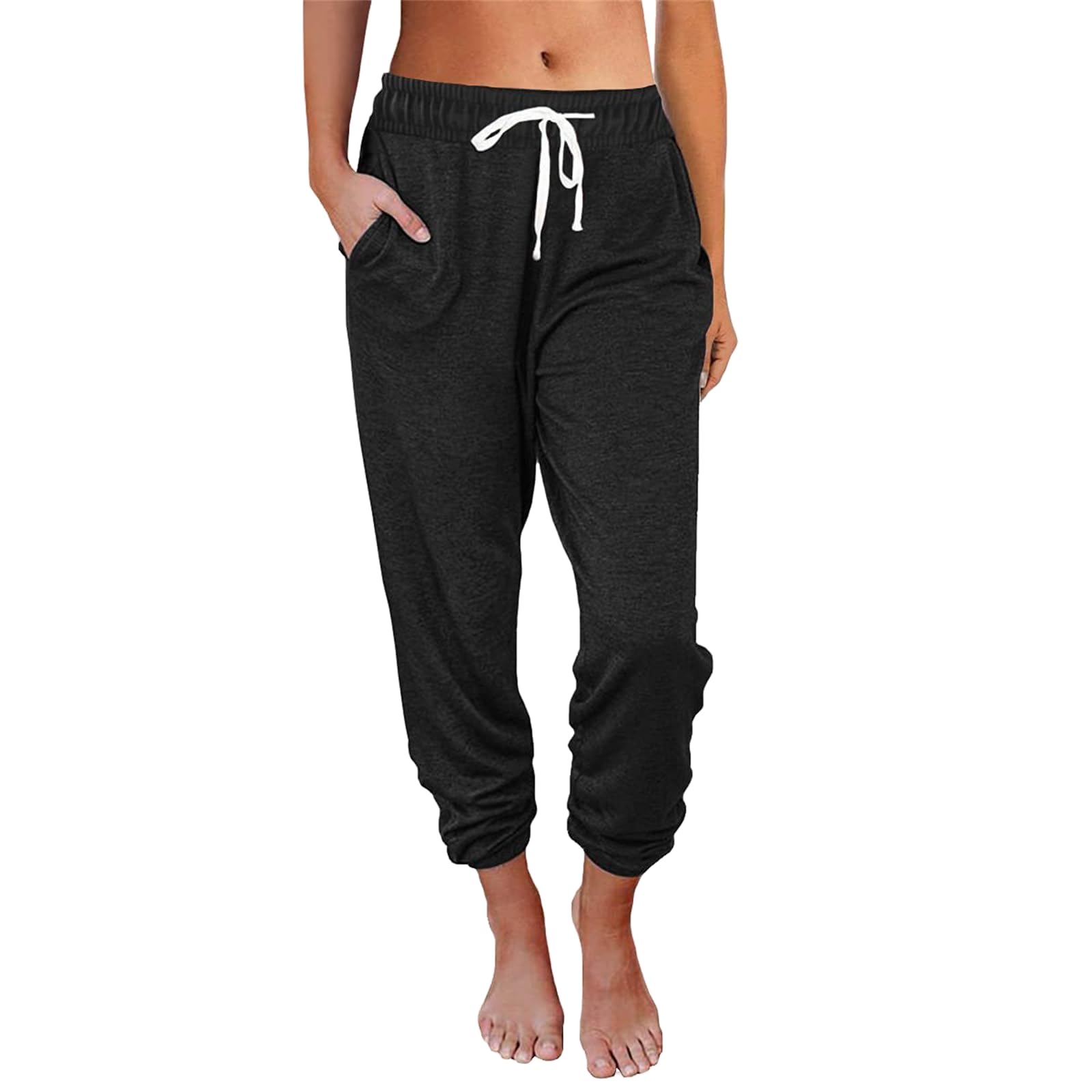 Canbebig Women's Jogger Pants 2023 - Soft Casual Sweatpants with Drawstring Elastic Waist, Loose Fit Jogging Trousers for Workout, Lounge & Everyday Wear