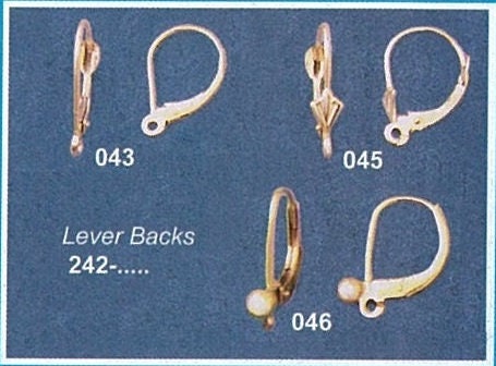 Solid Sterling Silver or 14kt Yellow/White Gold Lever Back Dangle Earrings - Open Ring Design, Handcrafted in USA (Style 242-045) - Perfect for Weddings, Parties & Special Occasions