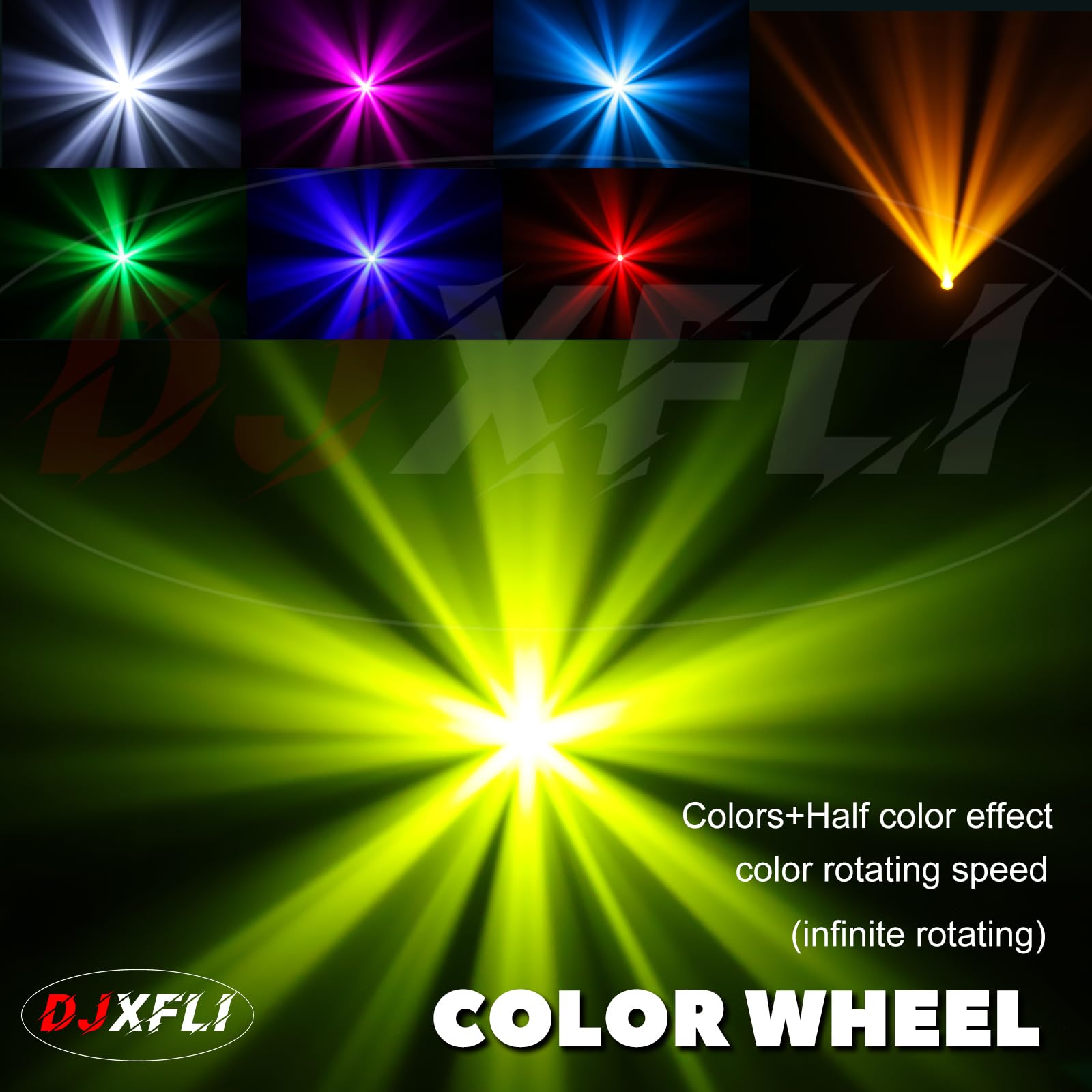 150W LED Moving Head Light - Beam, Spot, Wash, GOBO, 18-Face Roto Prism - Super Bright DJ Disco Stage Lighting for Clubs, Concerts & Events (Professional 150W Beam Moving Head)