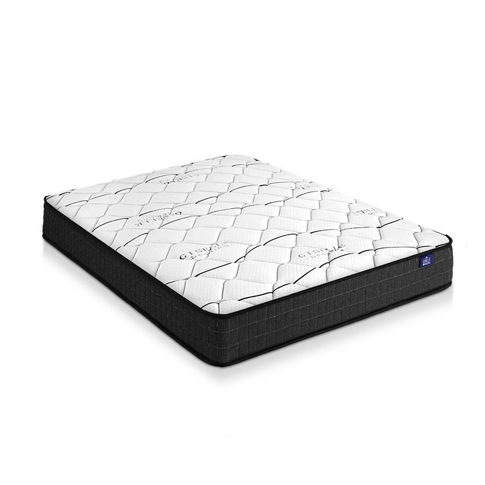 Tarcoola Bonnell Spring Mattress - Medium Firm Support, Double Pack (Beige & Gray) for Bedroom, Guest Room, or Dormitory Use