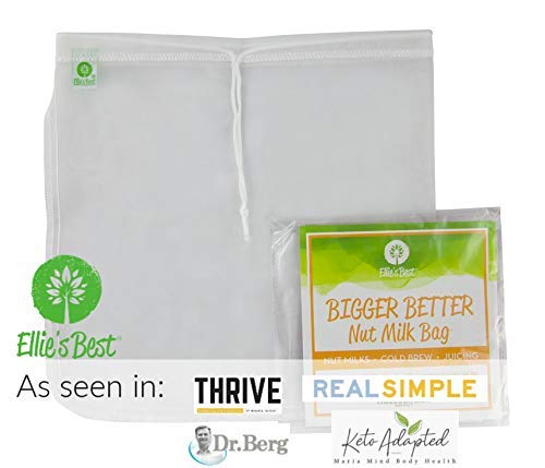 Premium Nut Milk Bag XL 12x12 Inches - Organic Sprouting Almonds 3lb Bundle - Perfect for Homemade Almond Milk, Cheesecloth Filtering & Raw Food Preparation