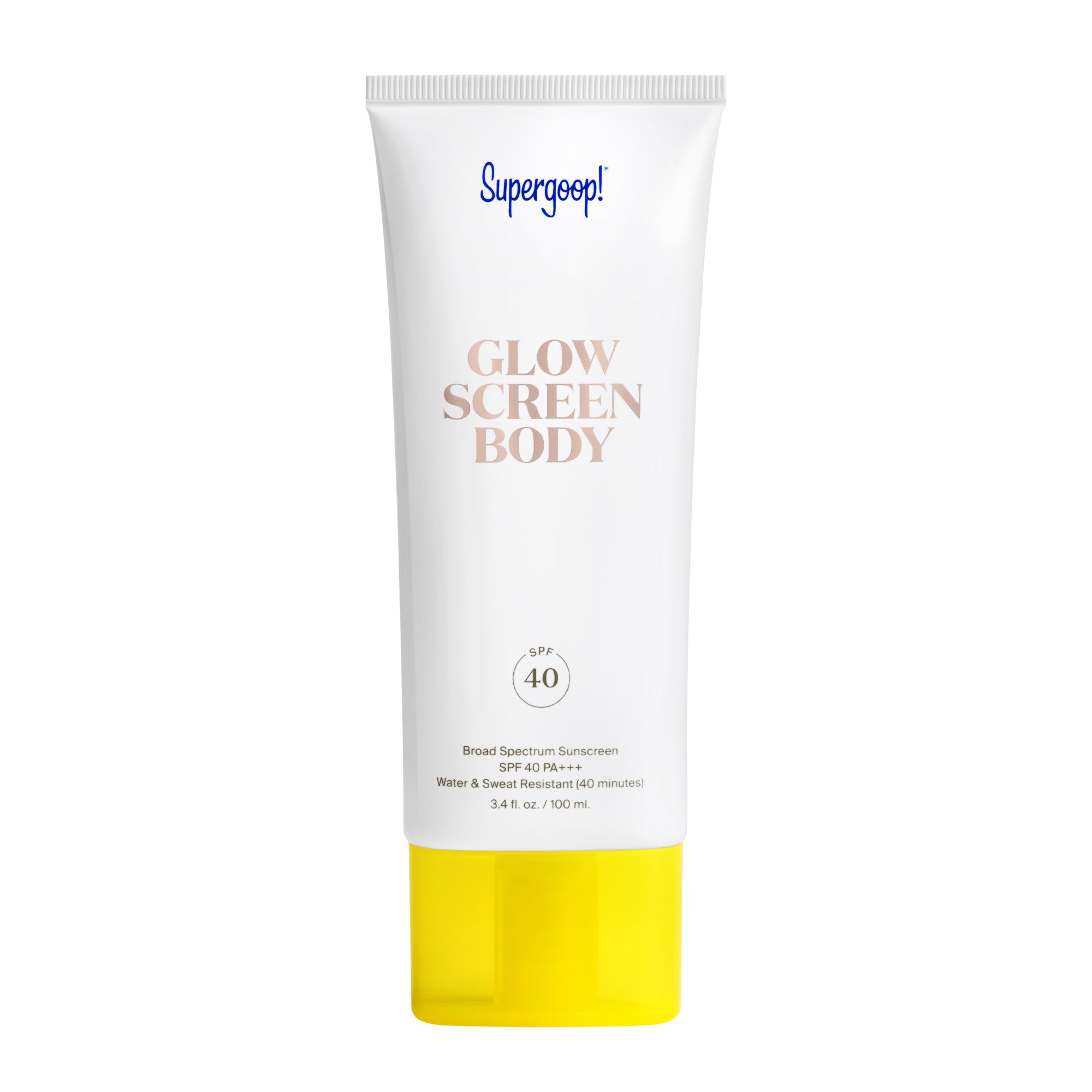 Supergoop! Glowscreen Body SPF 40 Sunscreen - Hydrating & Glowing Sun Protection for Face & Body - Perfect for Beach, Pool & Outdoor Activities