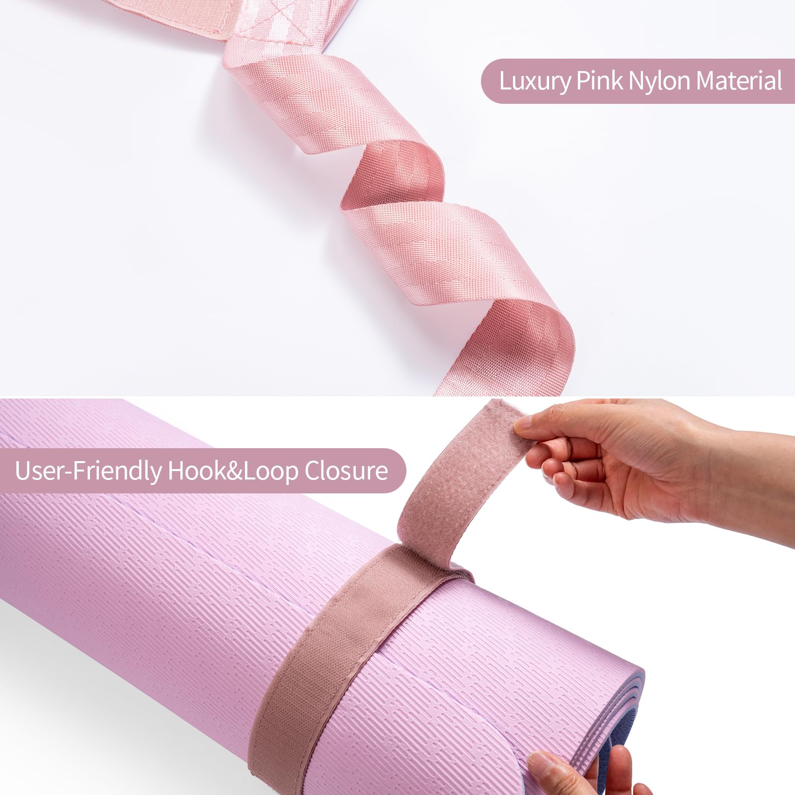 Trilancer Adjustable Yoga Mat Strap with Hook and Loop Closure - Yoga Mat Carrier & Organizer (Mat Not Included) - Perfect for Yoga, Pilates, Gym & Travel