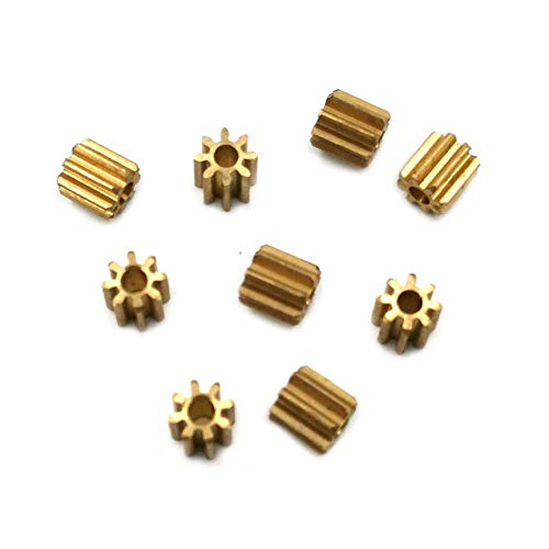 High-Quality 82A 0.6M Copper Gear - 6mm Diameter, 0.6 Module, 8 Teeth, 1.98mm Brass Pinion for Small Motor Gears (2mm Tight Hole) - Perfect for RC Cars, Robotics, and DIY Mechanical Projects