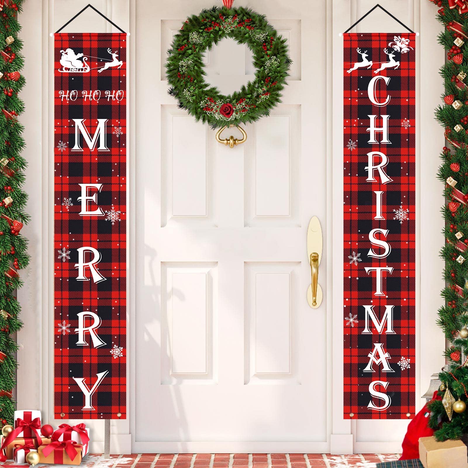 Christmas Banner Decorations for Indoor & Outdoor - Holiday Home Decor for Yard, Wall, Door - Farmhouse Xmas Clearance Sale - Perfect for Holiday Parties, Family Gatherings & Festive Home Styling
