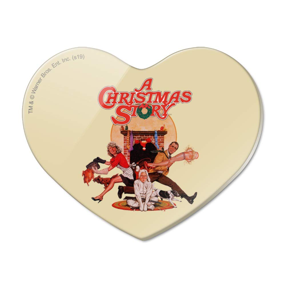 Christmas Story Heart Acrylic Fridge Magnet - Holiday Decor for Refrigerator, Office & Home - Perfect for Christmas Gifts, Party Decorations & Festive Kitchen Accessories