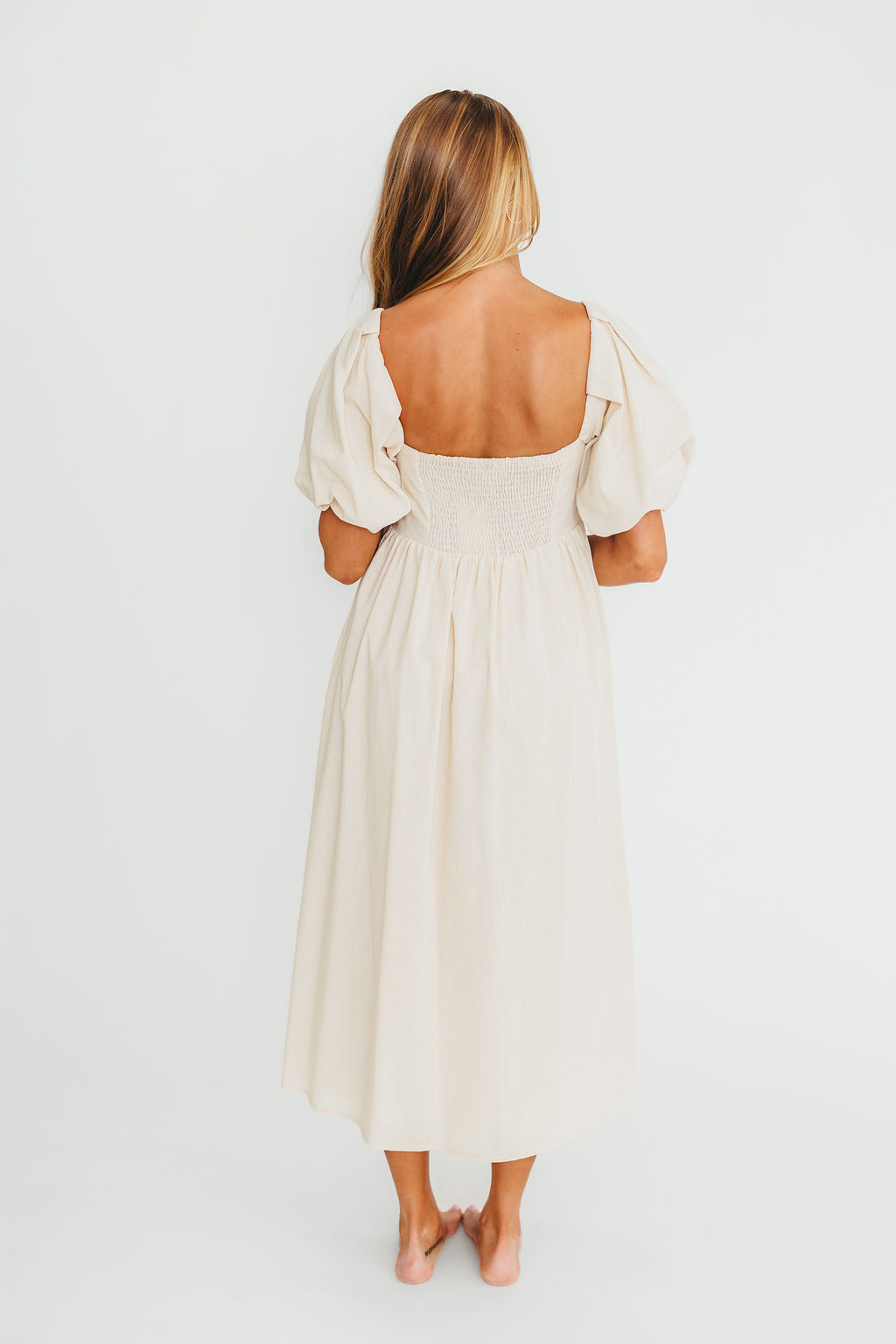 Hamilton Ivory Midi Dress - Bump Friendly Maternity Dress for Pregnancy & Nursing | Perfect for Weddings, Parties & Special Occasions