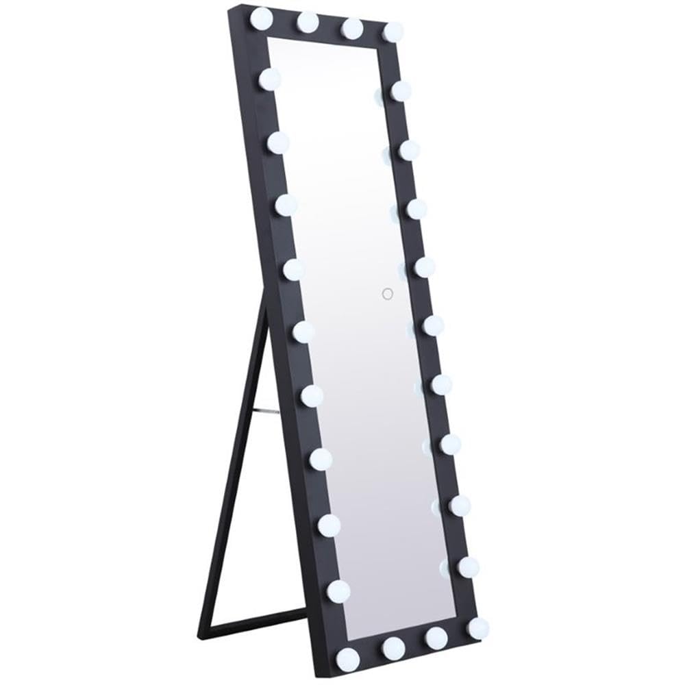 Black LED Vanity Mirror 5000K for Makeup & Bathroom Decor