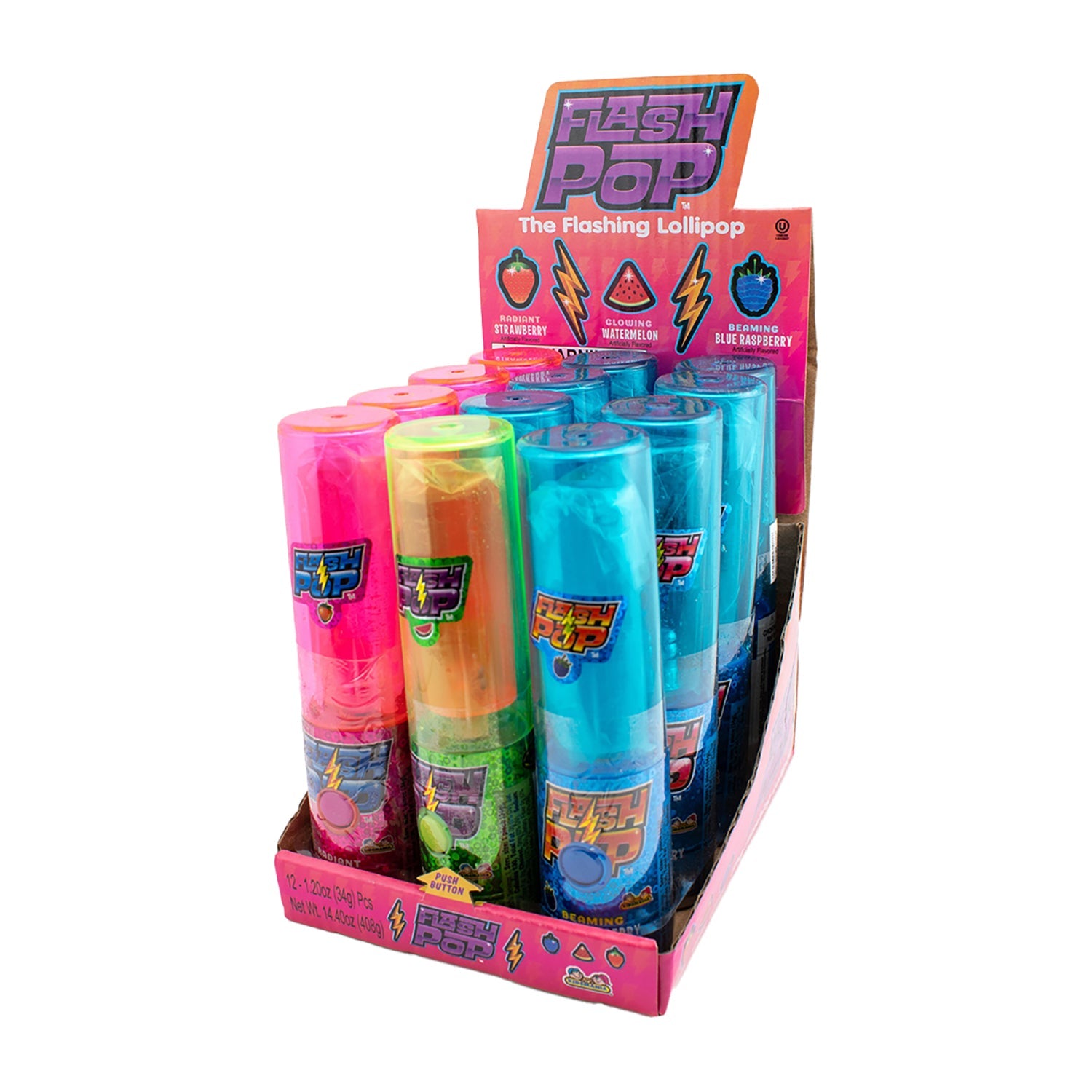 Kidsmania Flash Pop Large - 12 Count Box | Fun Party Poppers for Kids Birthday Celebrations, New Year Eve, and Special Events