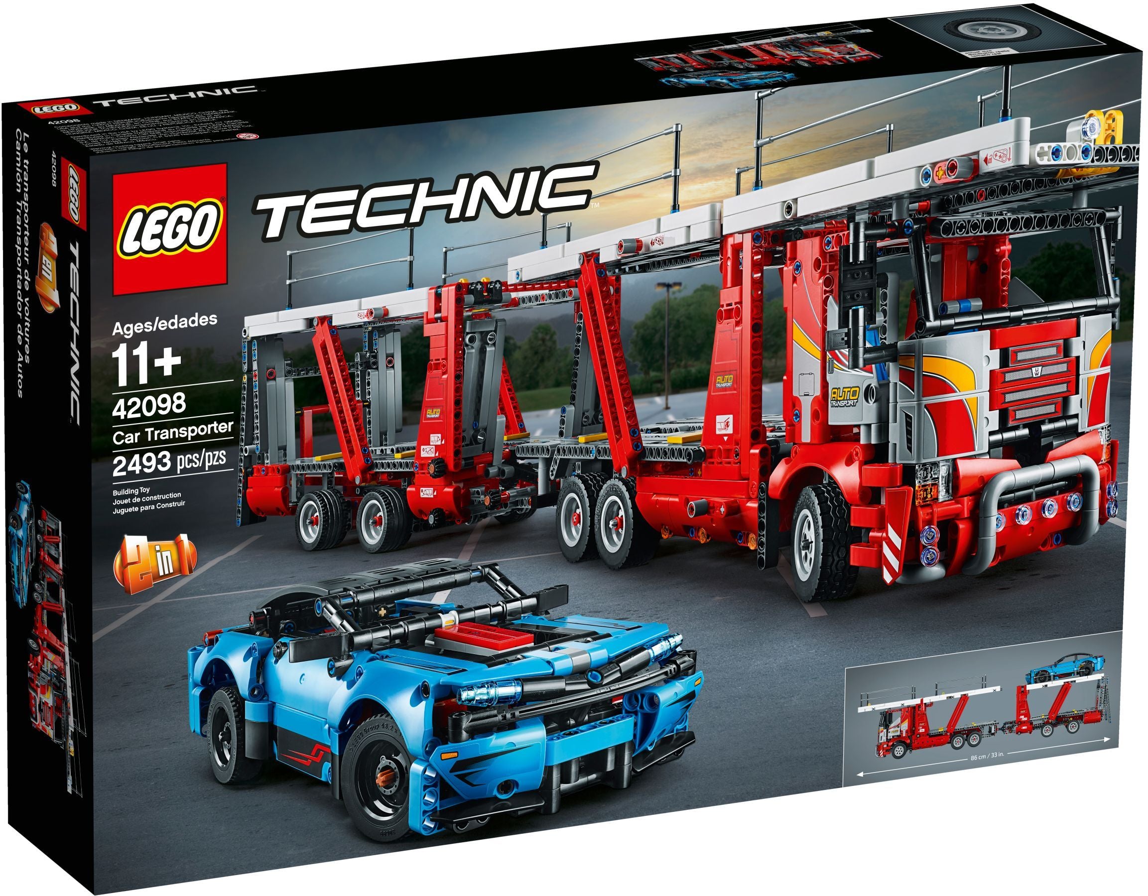 LEGO 42098 Technic Car Transporter Truck Toy Building Set - STEM Educational Toy for Kids & Adults, Perfect for Car Lovers & Collectors - Great for Playtime, Display & DIY Projects