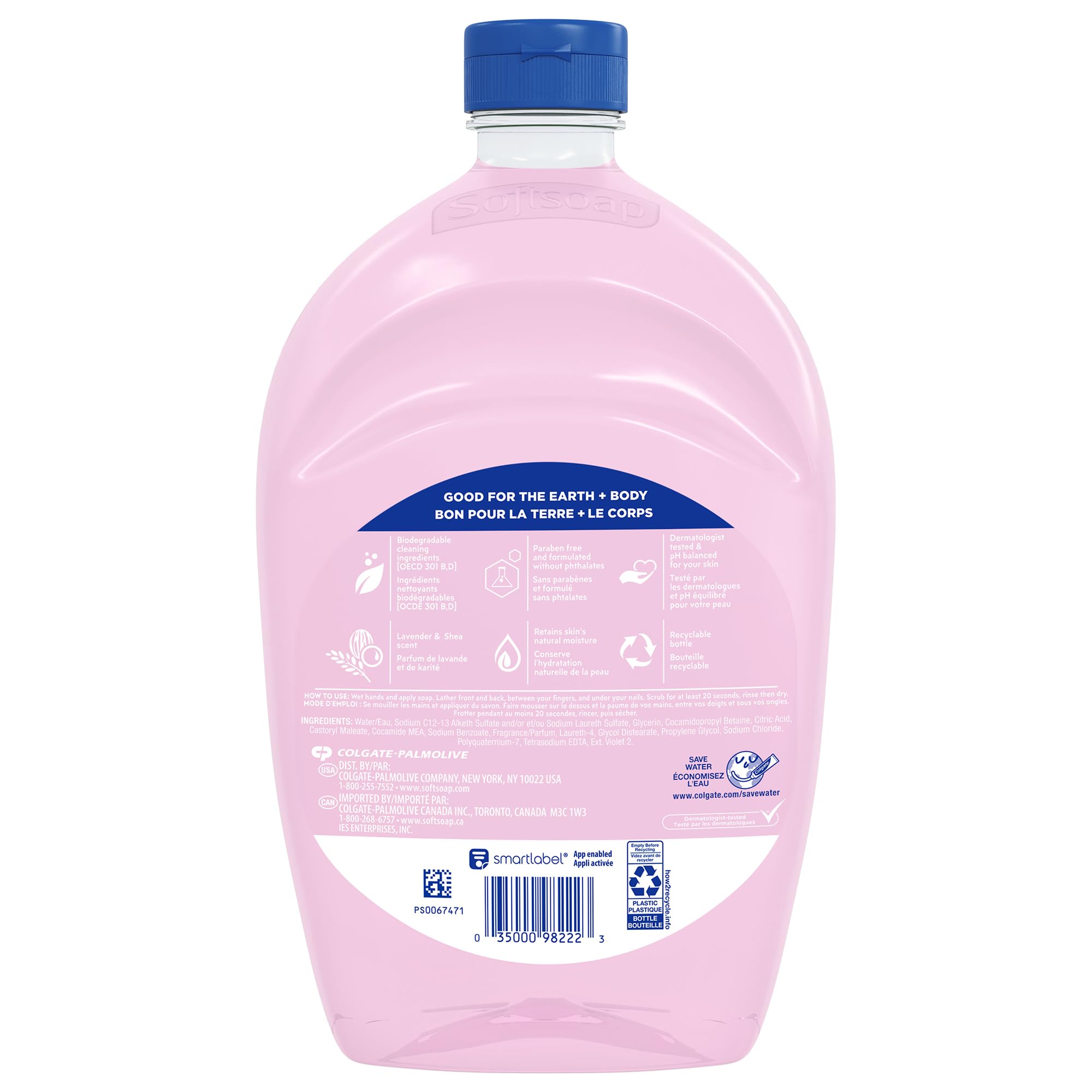 Softsoap Deeply Moisturizing Liquid Hand Soap Refill, Lavender & Shea Butter - 50 Fl Oz | Hydrating Hand Wash for Dry Skin | Perfect for Bathroom, Kitchen & Office Use