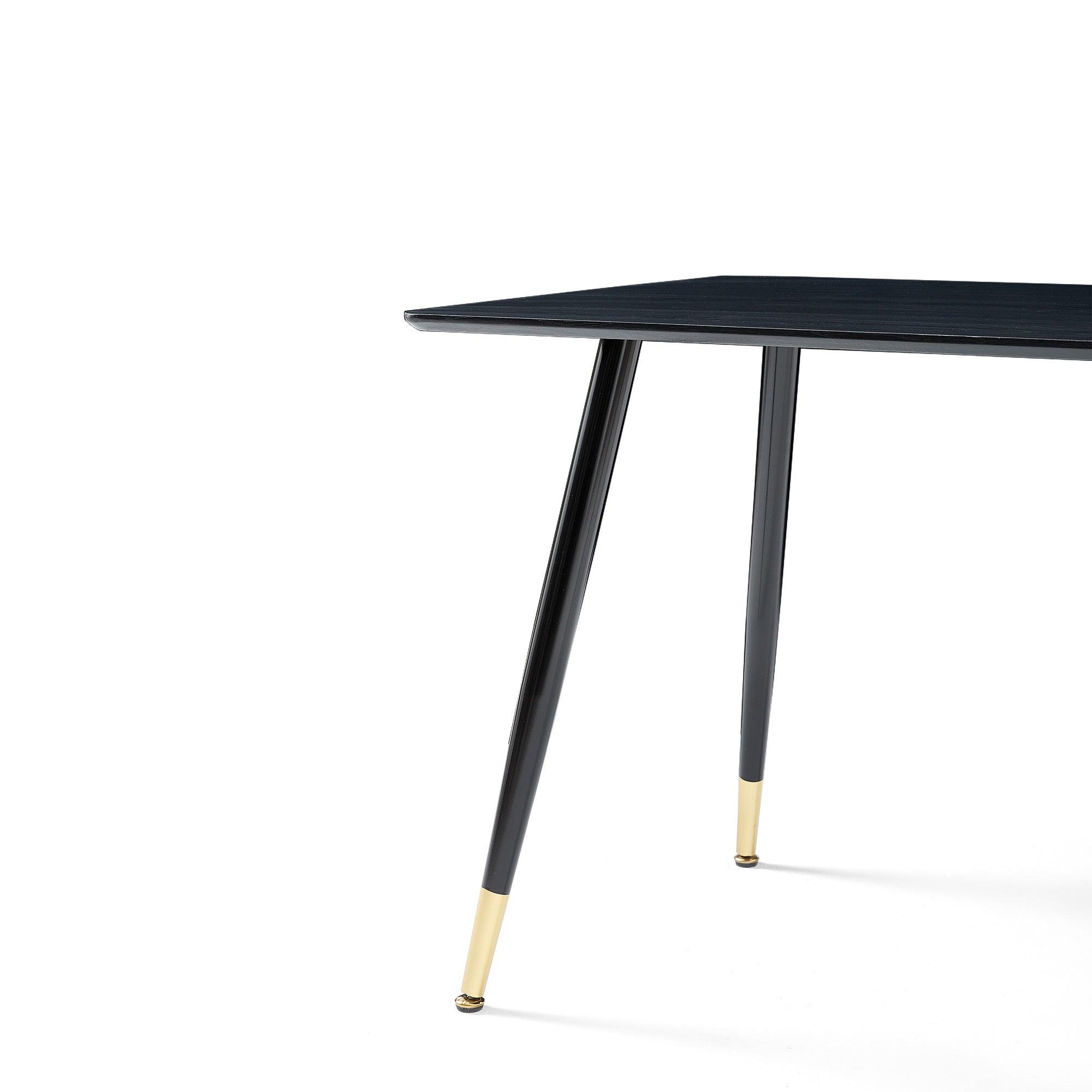 Modern Black MDF Kitchen Dining Table - Stylish & Durable for Smart Homes | Perfect for Small Spaces, Apartments & Contemporary Dining Rooms
