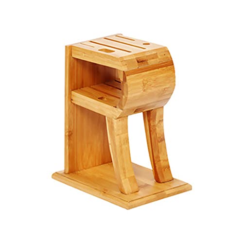 Premium Bamboo Knife Block Organizer - Universal Knife Holder for Large Blades - Kitchen Knife Storage Drawer Insert - Perfect for Chefs & Home Cooks - Ideal for Countertop or Drawer Organization