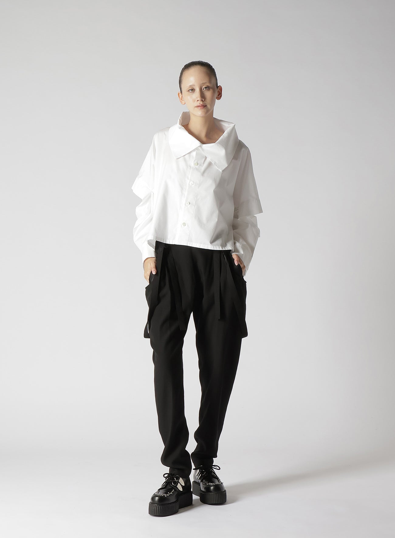 100% Cotton Broad Elbow Slit Shirt for Women - Loose Fit Long Sleeve Blouse - Casual Office Wear & Spring Outfits