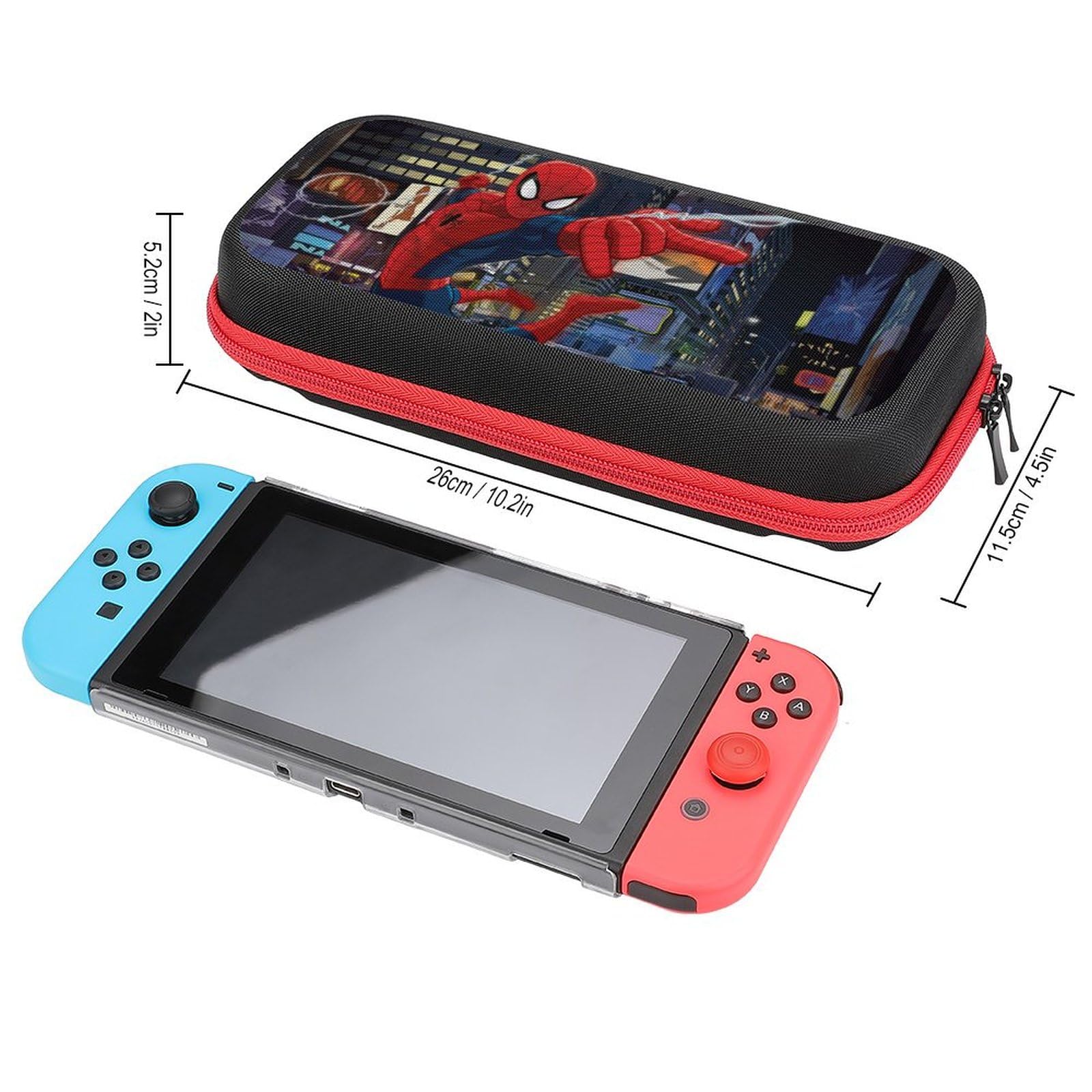Premium Protective Case for Nintendo Switch OLED & Switch - Durable Travel Carrying Case with Extra Storage Space | Perfect for Gaming On-The-Go, Travel Protection & Accessories Organization
