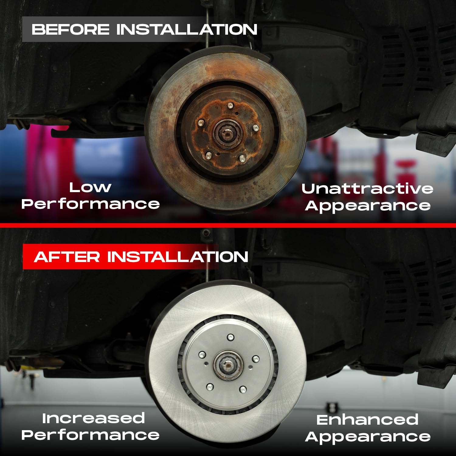 R1 Concepts Premium Front & Rear Brake Kit - Semi-Metallic Brake Pads & Rotors Set (CEB.31055.03) | High-Performance Braking for Cars, Trucks & SUVs | Ideal for Daily Commuting & Highway Driving