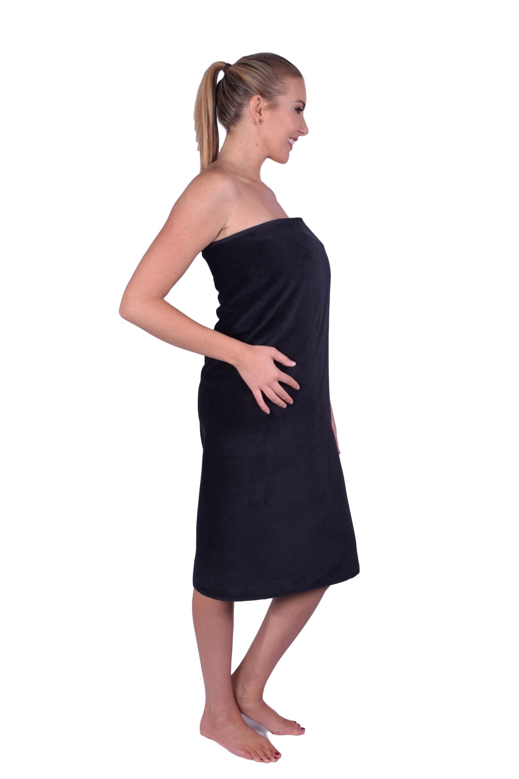 Premium Set of 3 Luxury Plush Velour Bath Towels - Extra Large, Super Soft & Highly Absorbent - Spa, Hotel & Home Use - Beach, Pool & Bath Essentials (Black)