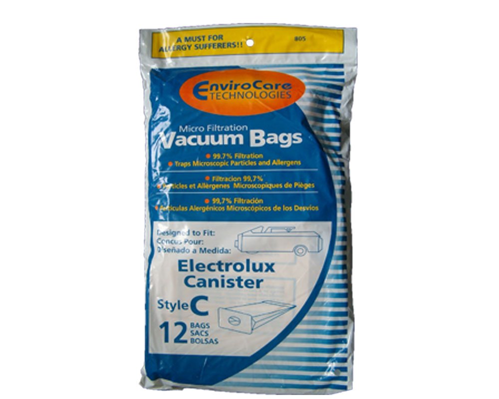 EnviroCare Replacement Micro Filtration Vacuum Cleaner Dust Bags - Compatible with Electrolux Canister Style C (Pack of 48) | Ideal for Home Cleaning, Pet Hair Removal & Allergen Reduction