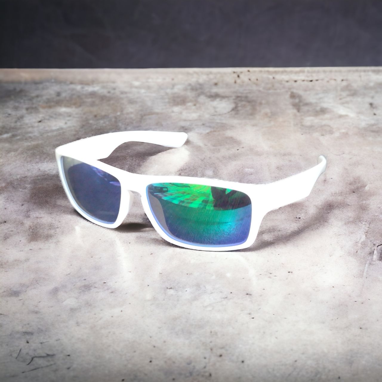 Polarized White Mirror Sunglasses with Prescription Lenses - UV Protection for Driving, Outdoor Sports & Fashion