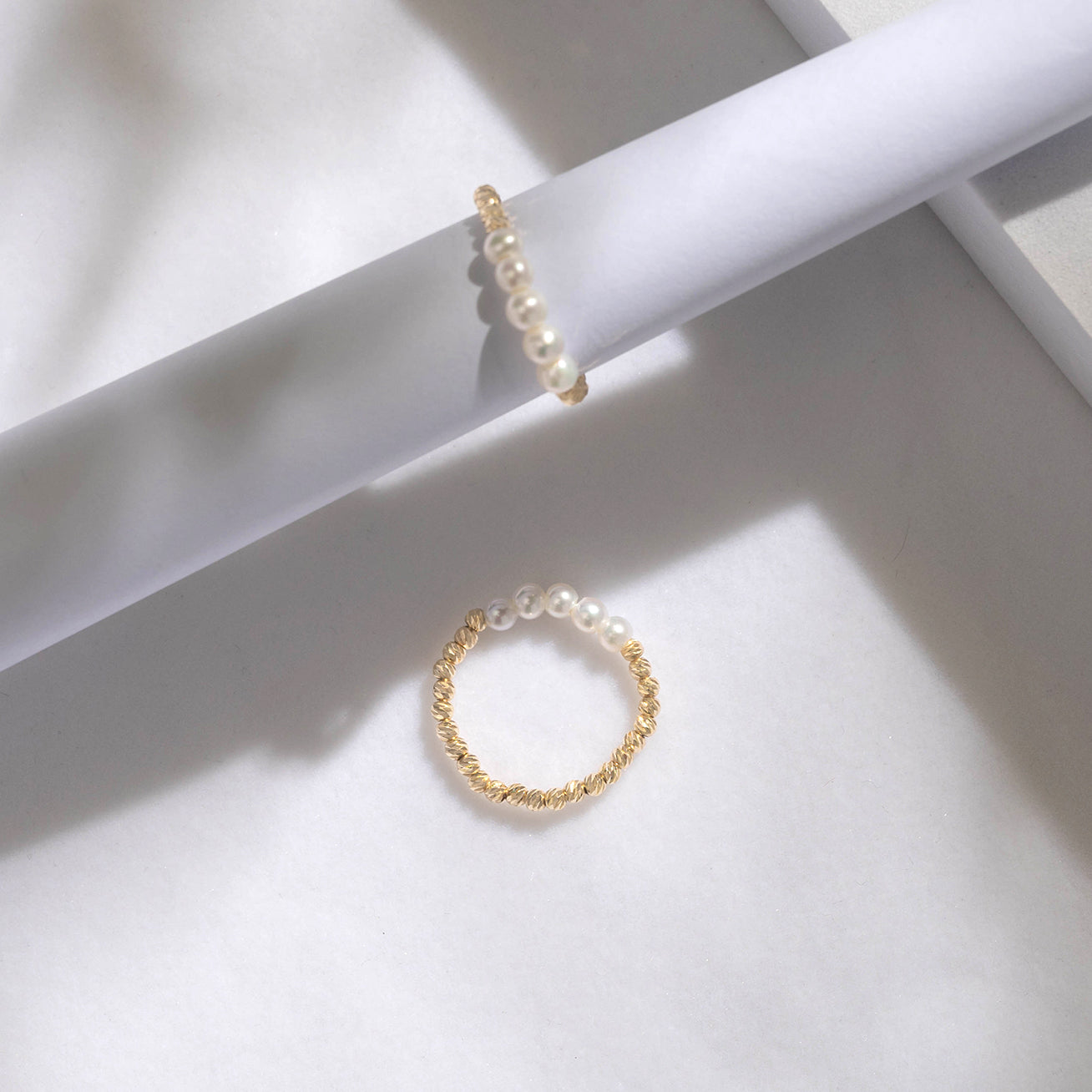 18K Solid Gold Freshwater Pearl Ring for Women - Elegant Dainty Jewelry Gift for Anniversary, Birthday & Wedding | KR00035
