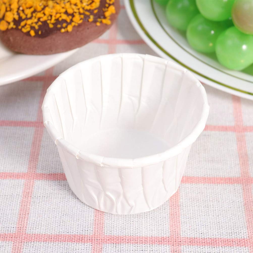 NUOBESTY 50-Pack Baking Paper Cups - Disposable Cupcake Liners for Muffins, Pastries, Desserts & Yogurt | Eco-Friendly Ramekins for Home Baking, Party Treats & Cafe Use