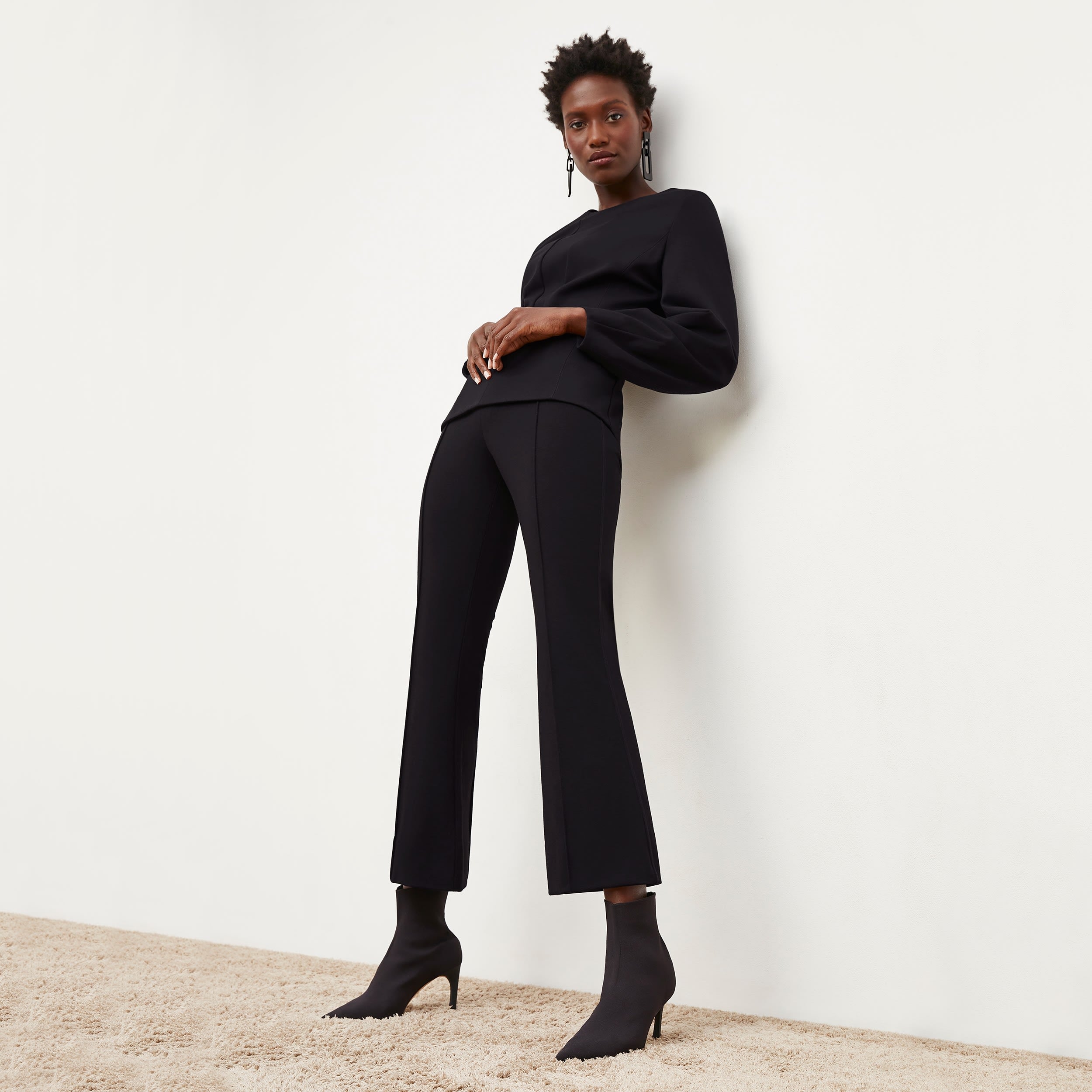 Shiloh Washable Ponte Pants for Women - Comfortable Stretch Work Pants in Black | Perfect for Office, Travel & Casual Wear