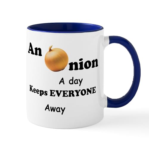 White/Navy Inside - Onion A Day Mug