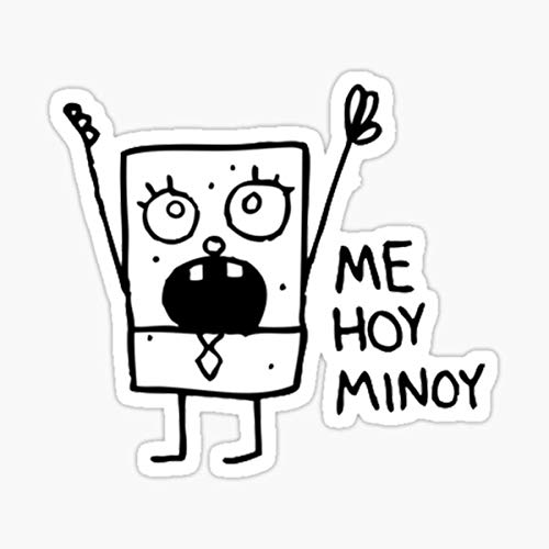 Spongebob Meme Sticker - Me Hoy Minoy Funny Vinyl Decal for Cars, Trucks, Laptops, Windows & Walls - Perfect for Car Enthusiasts, Office Decor & Personalizing Devices