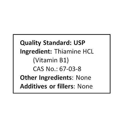 Pure Thiamine HCL Vitamin B1 Powder (500g / 1.1lb) for Energy Boost & Metabolism Support - Perfect for Smoothies, Baking & Dietary Supplements