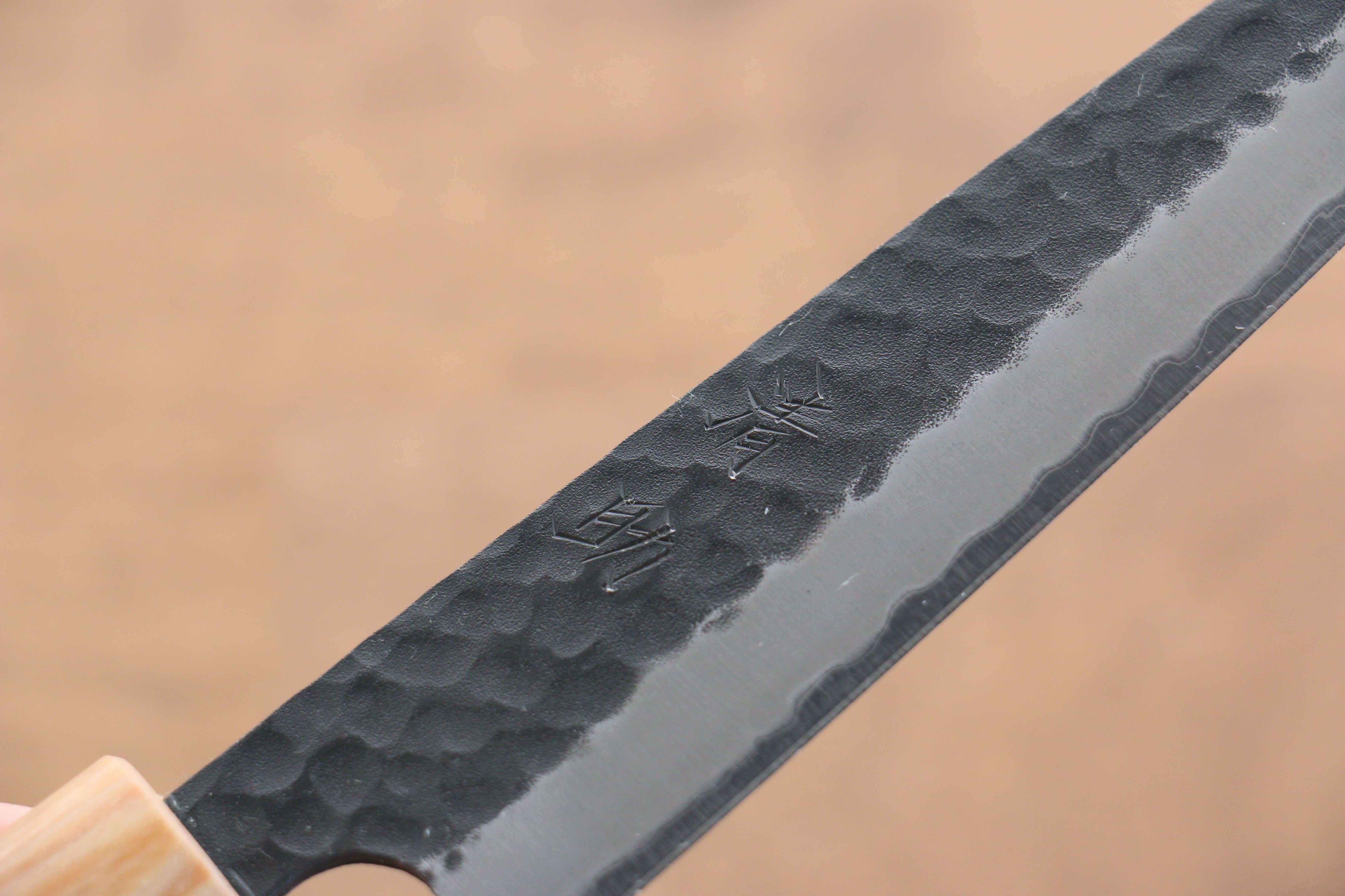 Seisuke Kokubyaku Blue Super Hammered Petty Utility Knife 135mm - Japanese Chef Knife with Morado Wood Handle for Precision Slicing, Peeling & Garnishing - Perfect for Home Cooks & Professional Kitchens