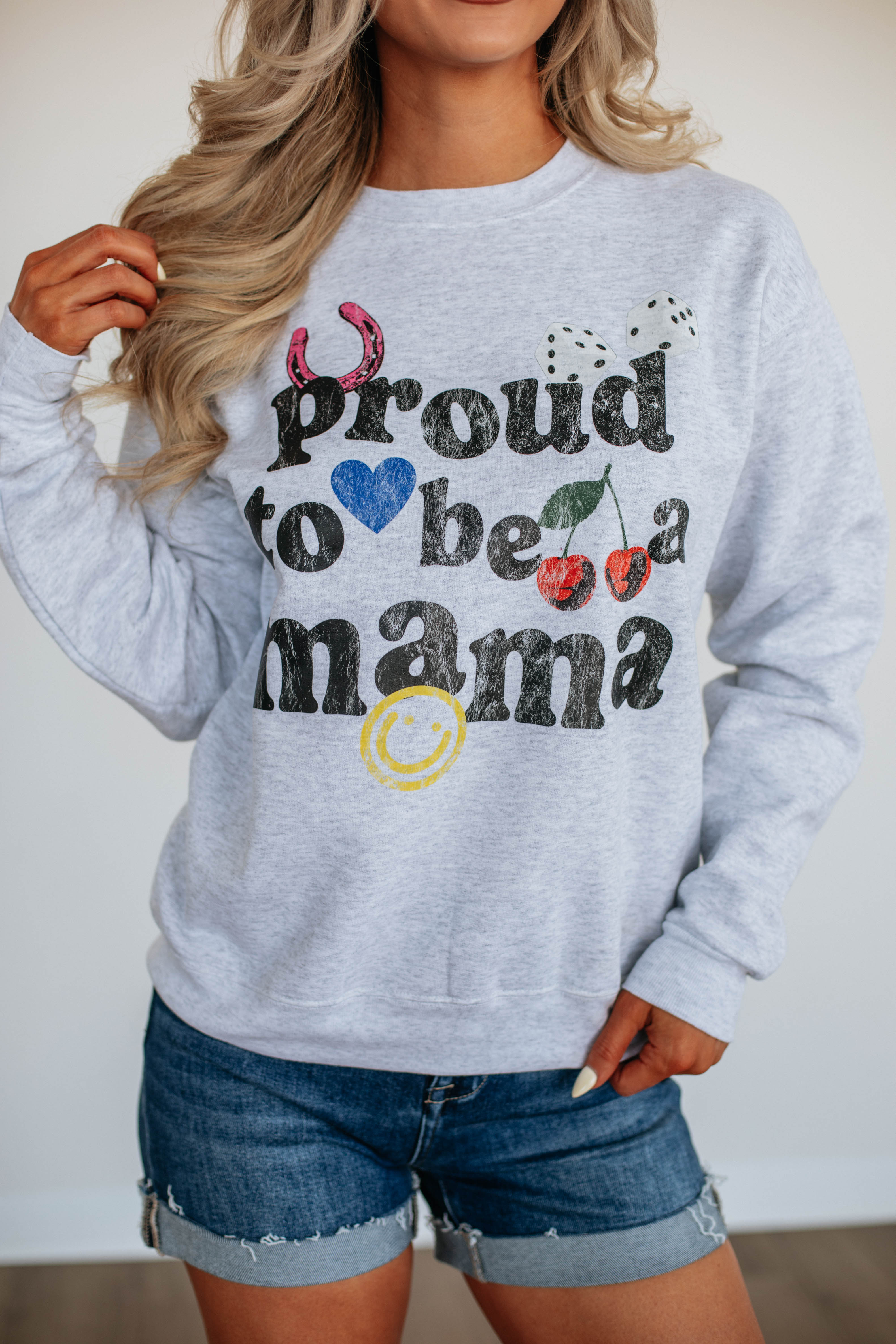 Proud To Be A Mama Sweatshirt - Comfortable Women's Pullover Hoodie for Moms - Perfect for Mother's Day, Family Photos & Casual Outings