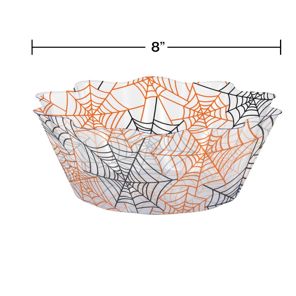 12-Piece Bulk Spiderweb Fluted Bowls Set - Elegant Halloween Party Decor for Table Centerpieces, Candy Bowls & Home Decor