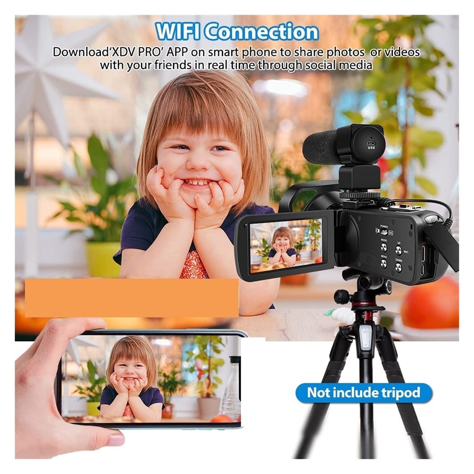 BODORME 4K Camcorder - 2 Pack for Vlogging & Streaming with 64G SD Card