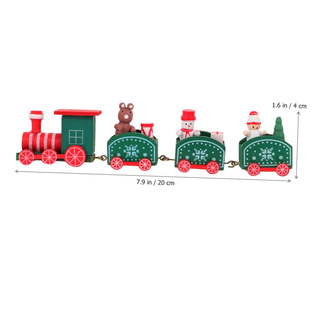 Wooden Christmas Train Toy for Kids - Mini Holiday Decor & Play