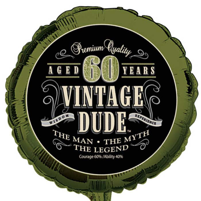 10-Pack Bulk Vintage Dude Mylar Balloons (60 Inches) - Perfect for Birthday Parties, Graduations & Themed Events